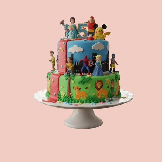 Kids Birthday Themed Cake: Cartoon